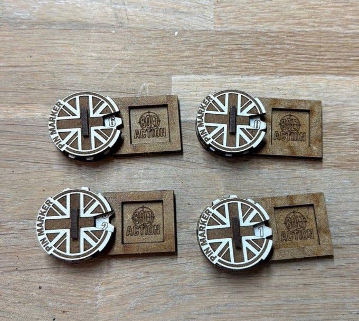 Bolt Action MDF Unit Pin Markers - Great Britain #1, Hobby en Vrije tijd, Ophalen of Verzenden, Zo goed als nieuw, Overige soorten