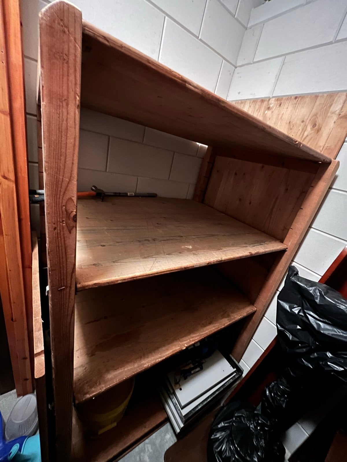 Bruynzeel stelling diep - Robuuste houten opbergkast, Ophalen, Gebruikt
