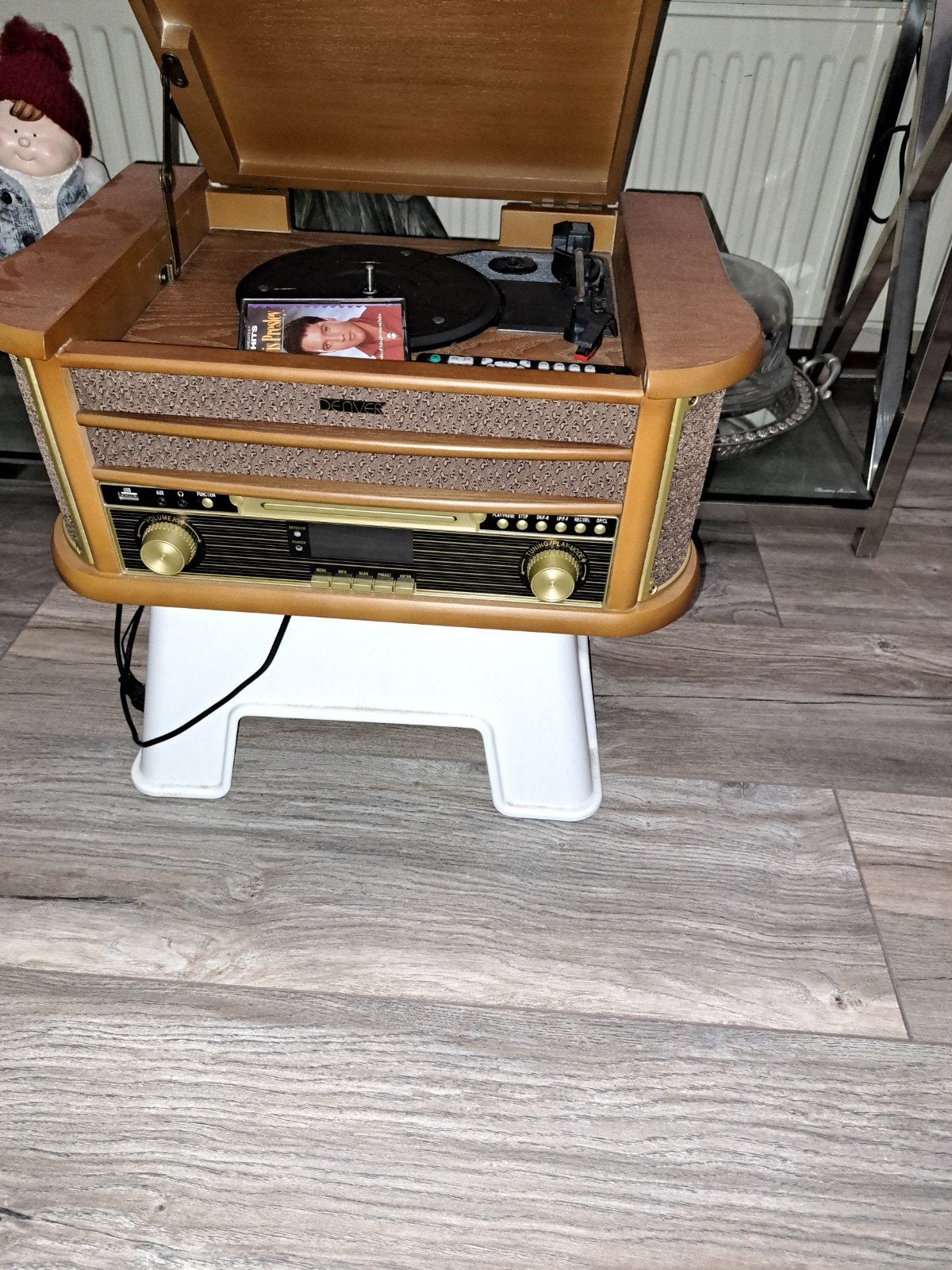 Vintage Platenspeler met Radio en CD-speler, Ophalen
