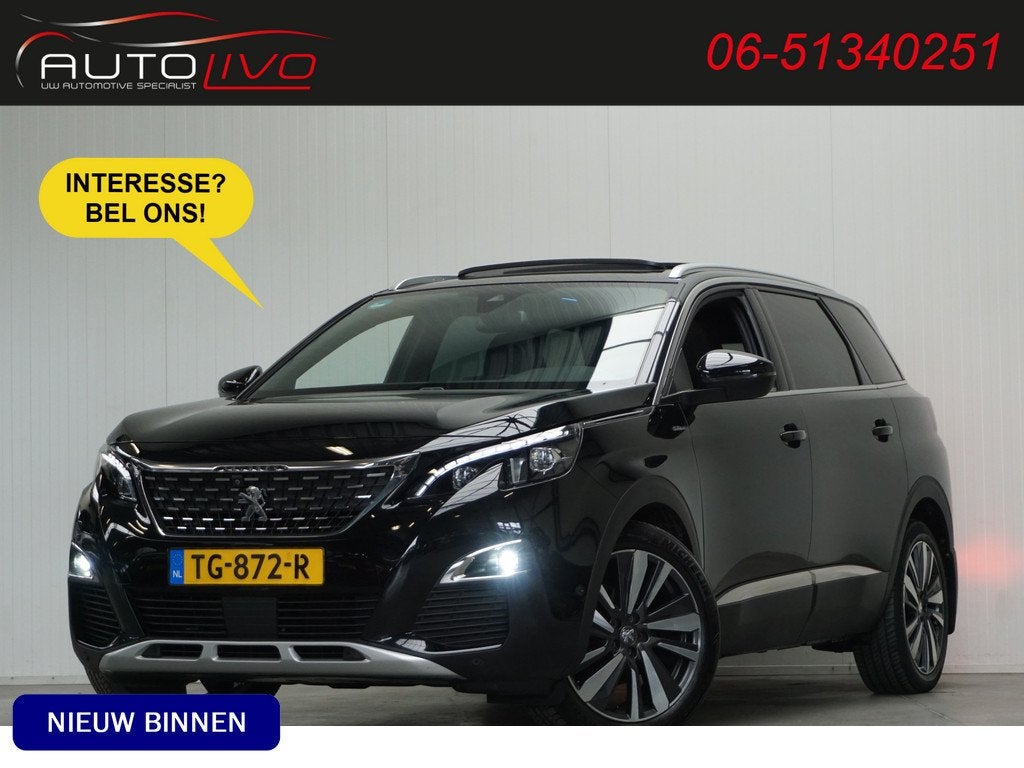 Peugeot 5008 1.6 e-THP GT-Line 165 PK! AUTOMAAT! PANO LEER F, 1350 kg, Gebruikt, 4 cilinders, 7 stoelen