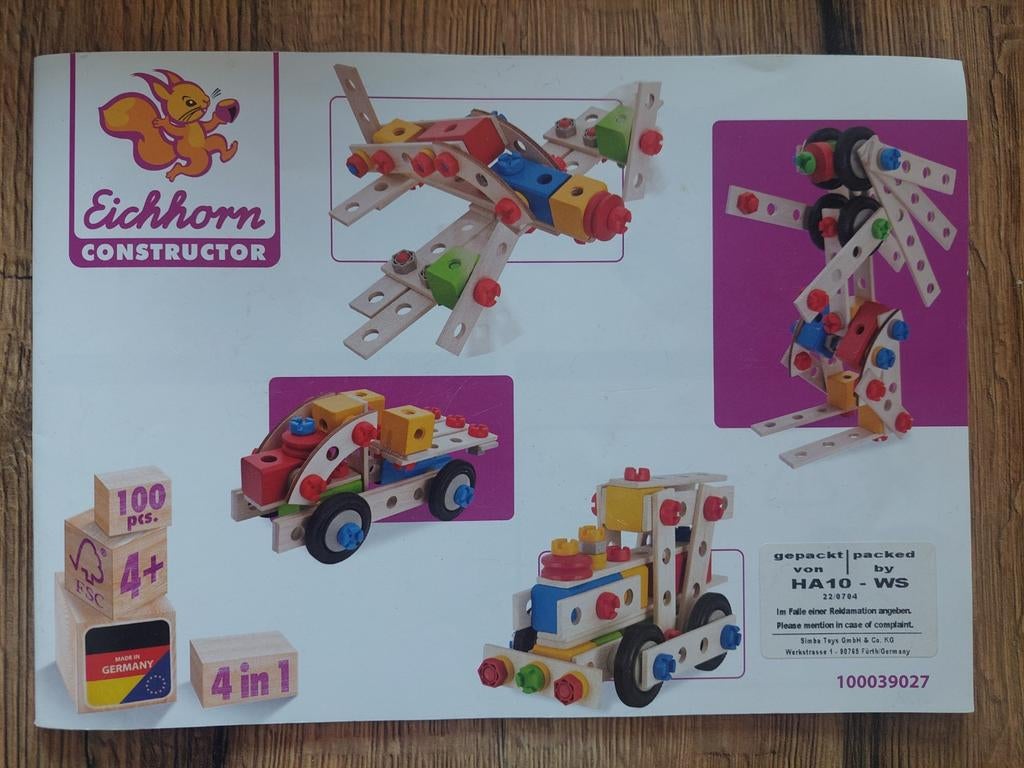 Eichhorn Constructor set - Houten Bouwset, Ophalen of Verzenden