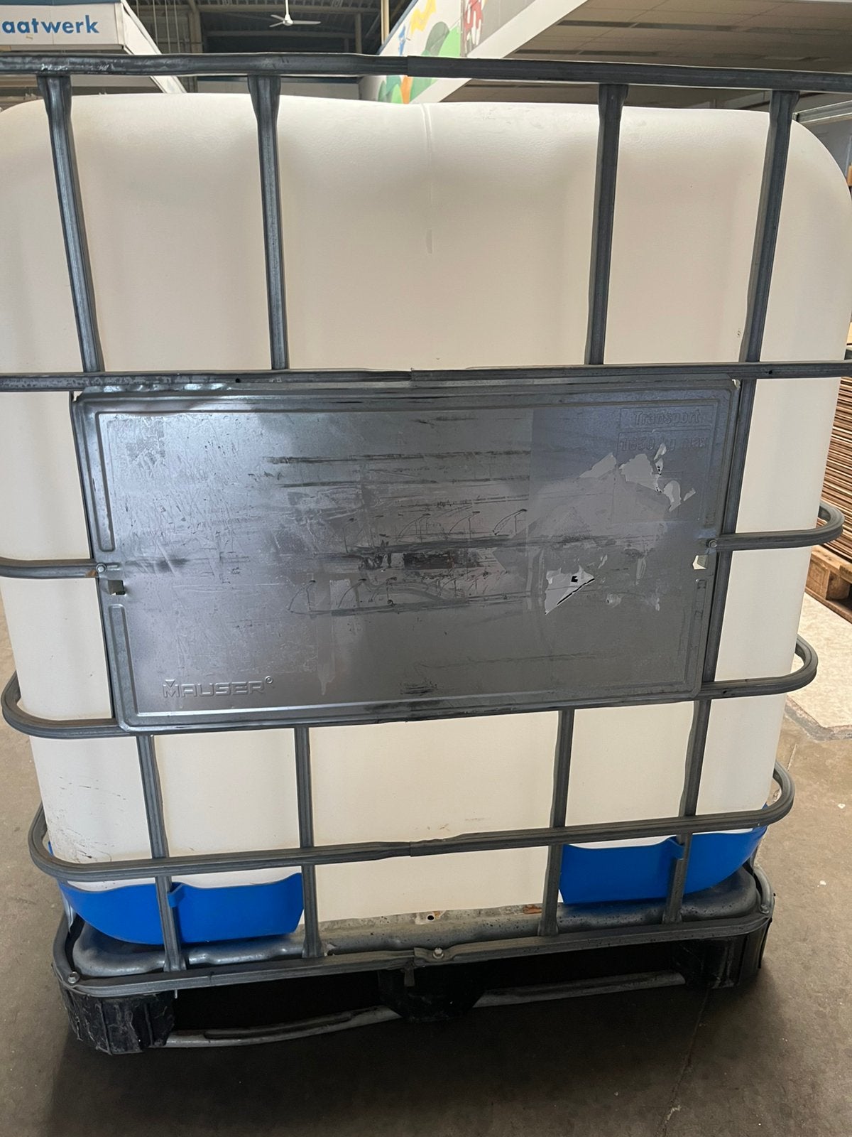 IBC container 1000 liter - eenmalig gebruikt, Ophalen