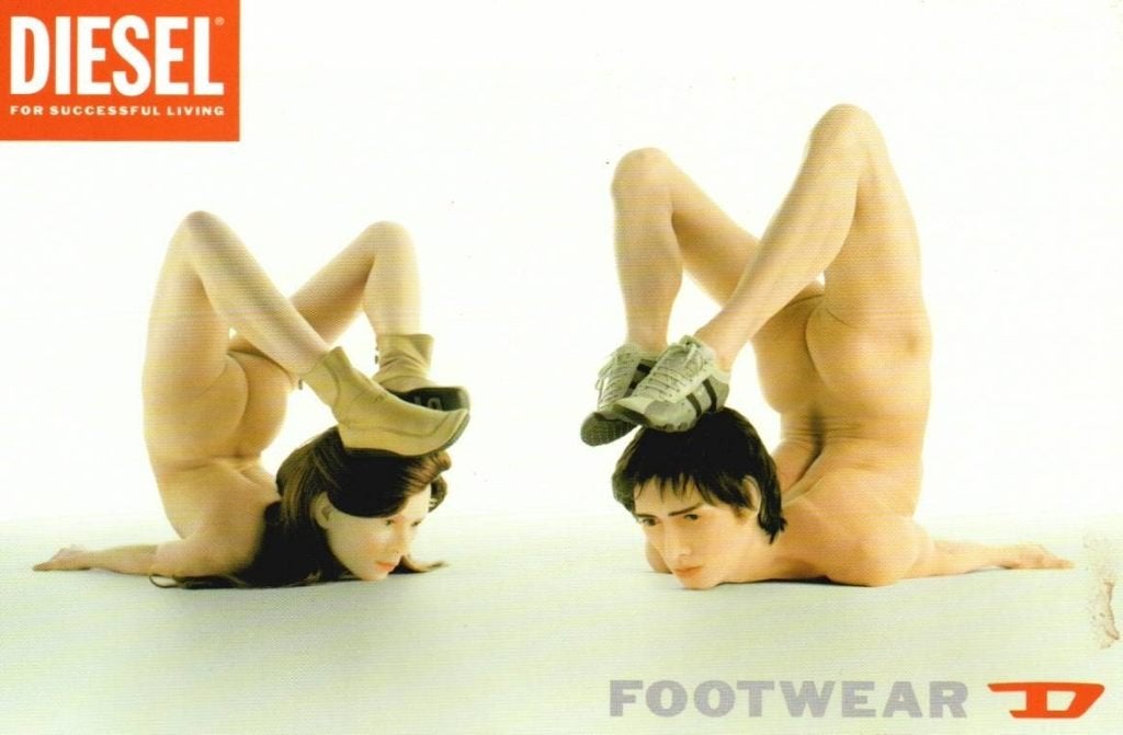 Diesel Footwear - stay young sexy-YOGA kaart (?), Verzamelen, Ophalen, 1980 tot heden, Ongelopen, Cultuur en Media