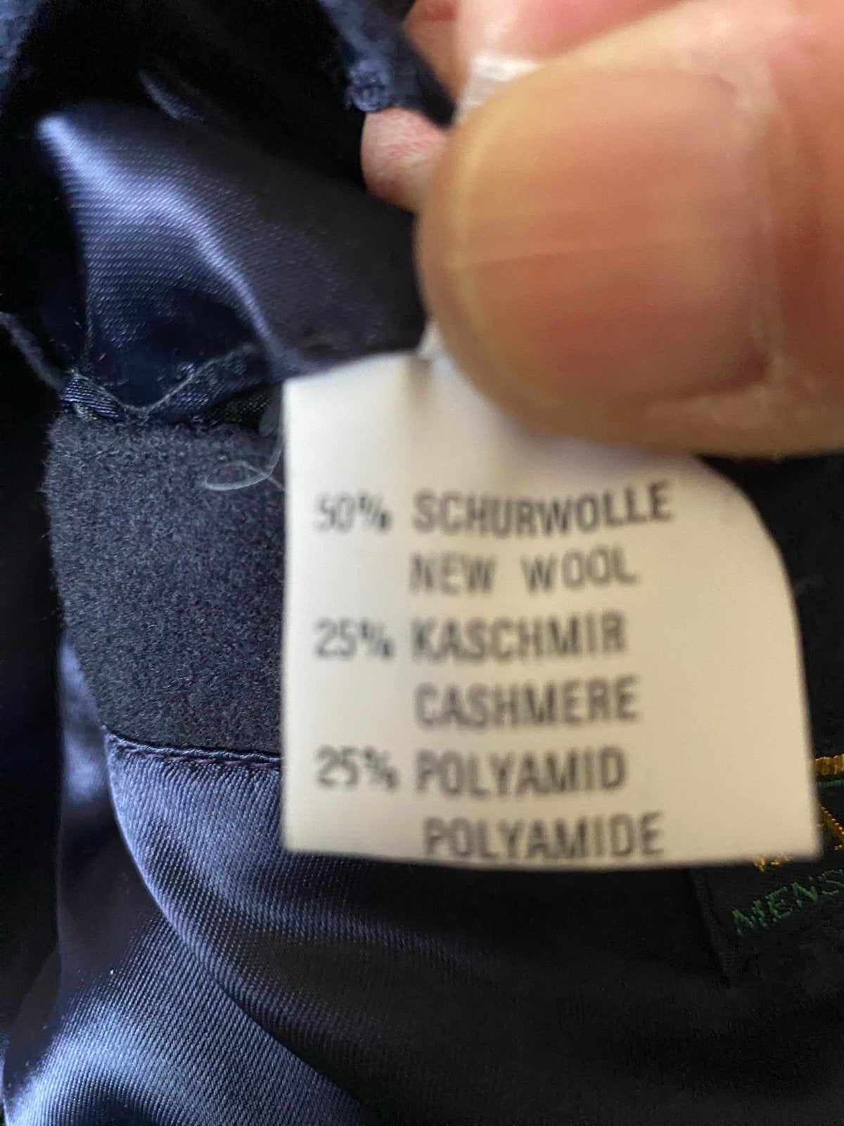 Werther Heren Winterjas - Wol & Kasjmier, Kleding | Heren, Ophalen of Verzenden, Zo goed als nieuw, Overige maten, Blauw