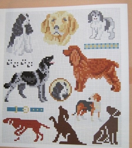 Borduurpatroon  Honden  nr 8415, Verzenden, Nieuw, Handborduren, Patroon