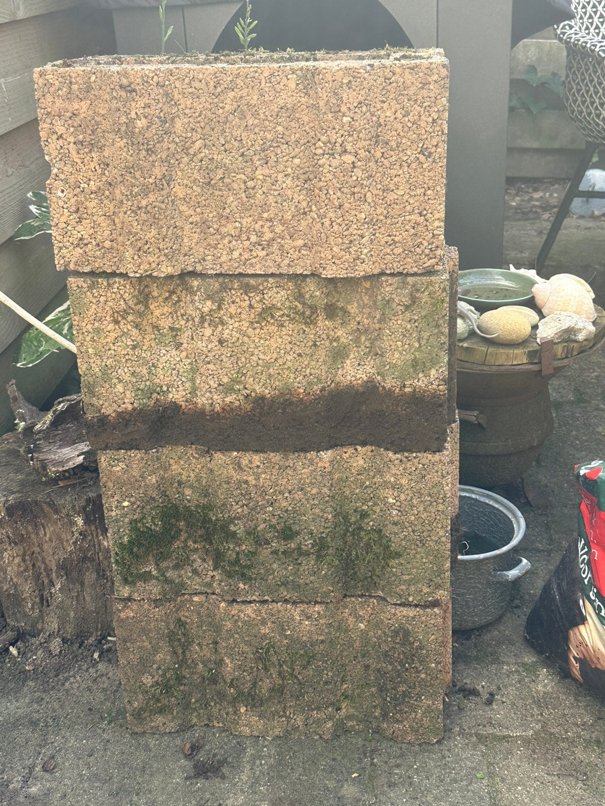 Betonnen stapelbakken voor afzetten border of terras, Ophalen, Gebruikt, Minder dan 180 cm, Overige typen