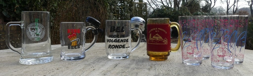 Super MANCAVE Kado 6 x Stoere Bier Pul + 4 Bierglazen, Huis en Inrichting, Ophalen of Verzenden, Nieuw, Overige materialen, Glas of Glazen