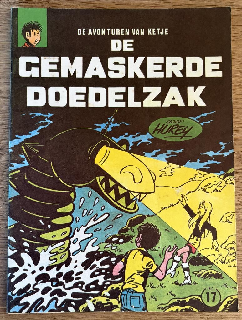 Ketje - De gemaskerde doedelzak -17-1e dr(1971) Strip, Eén stripboek, Ophalen of Verzenden, Zo goed als nieuw