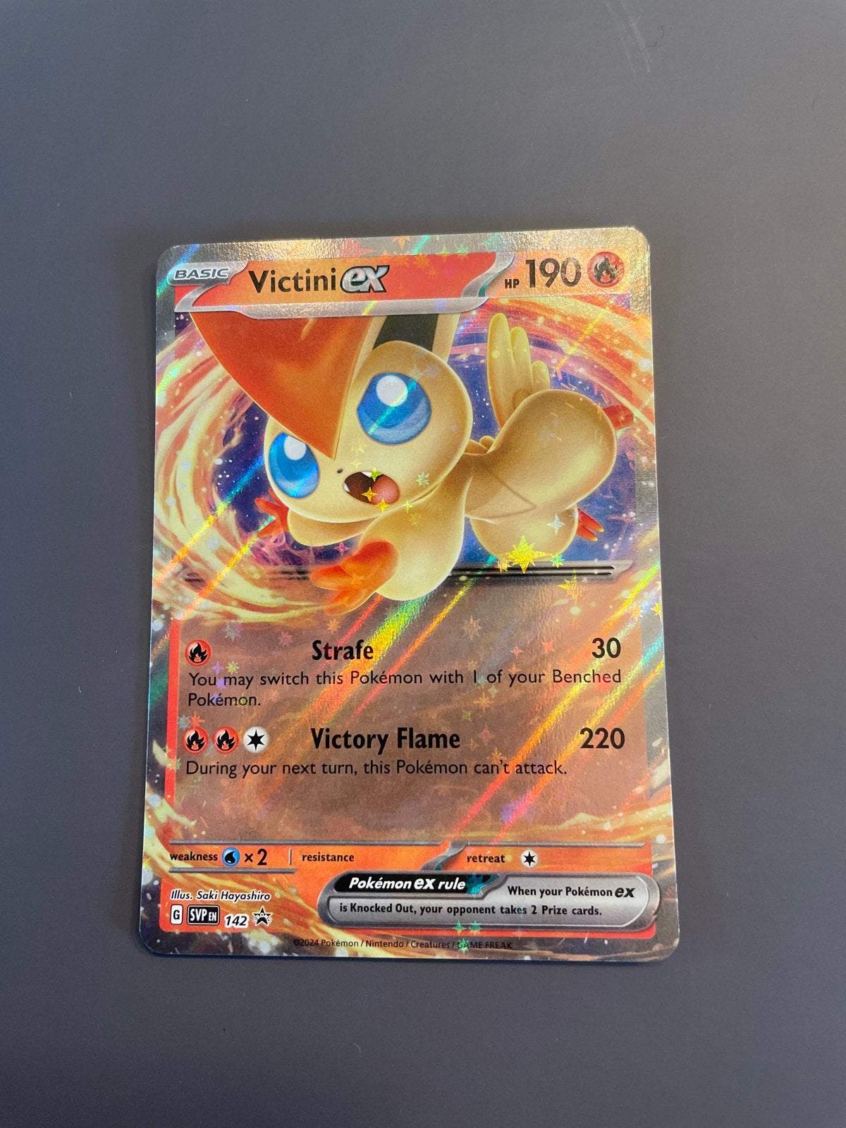 Victini ex 142 Promo Kaart - Packfresh Pokémon Kaart, Ophalen of Verzenden, Nieuw, Losse kaart, Foil