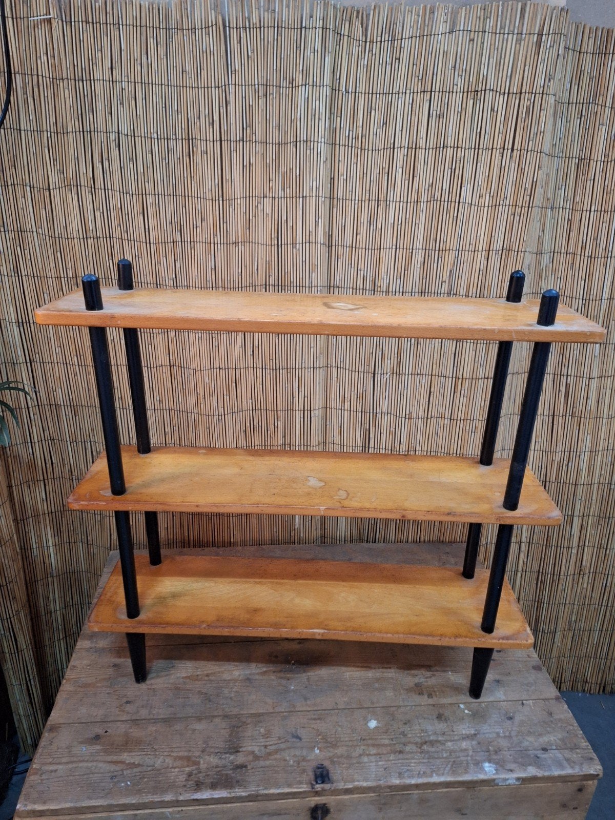 vintage stokkenkast, Huis en Inrichting, Kasten | Wandmeubels, Ophalen, Gebruikt, 25 tot 50 cm, Minder dan 150 cm
