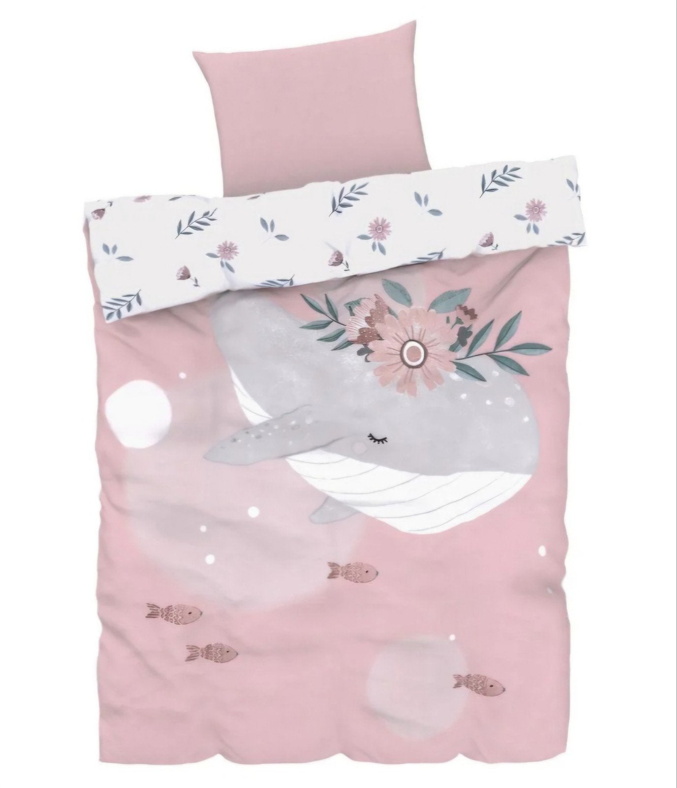 Nieuw Dekbedovertrek Walvis Roze - Baby/Peuterbed, Kinderen en Baby's, Ophalen, Jongetje of Meisje, Dekbedovertrek, Nieuw