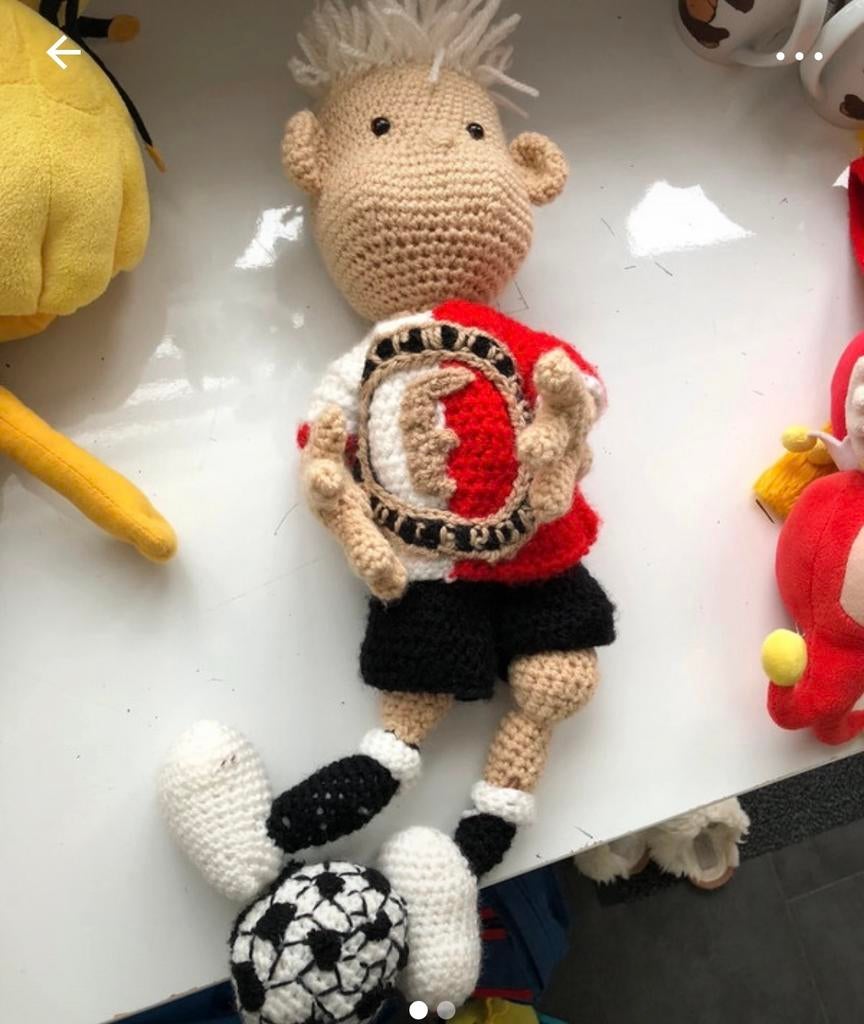 Feyenoord handgebreide knuffel - Van Persie, Ophalen of Verzenden, Zo goed als nieuw, Overige typen