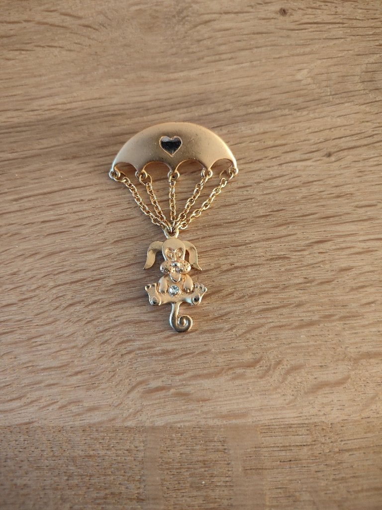Broche figuratief dier, Ophalen of Verzenden, Gebruikt, Overige kleuren, Overige materialen