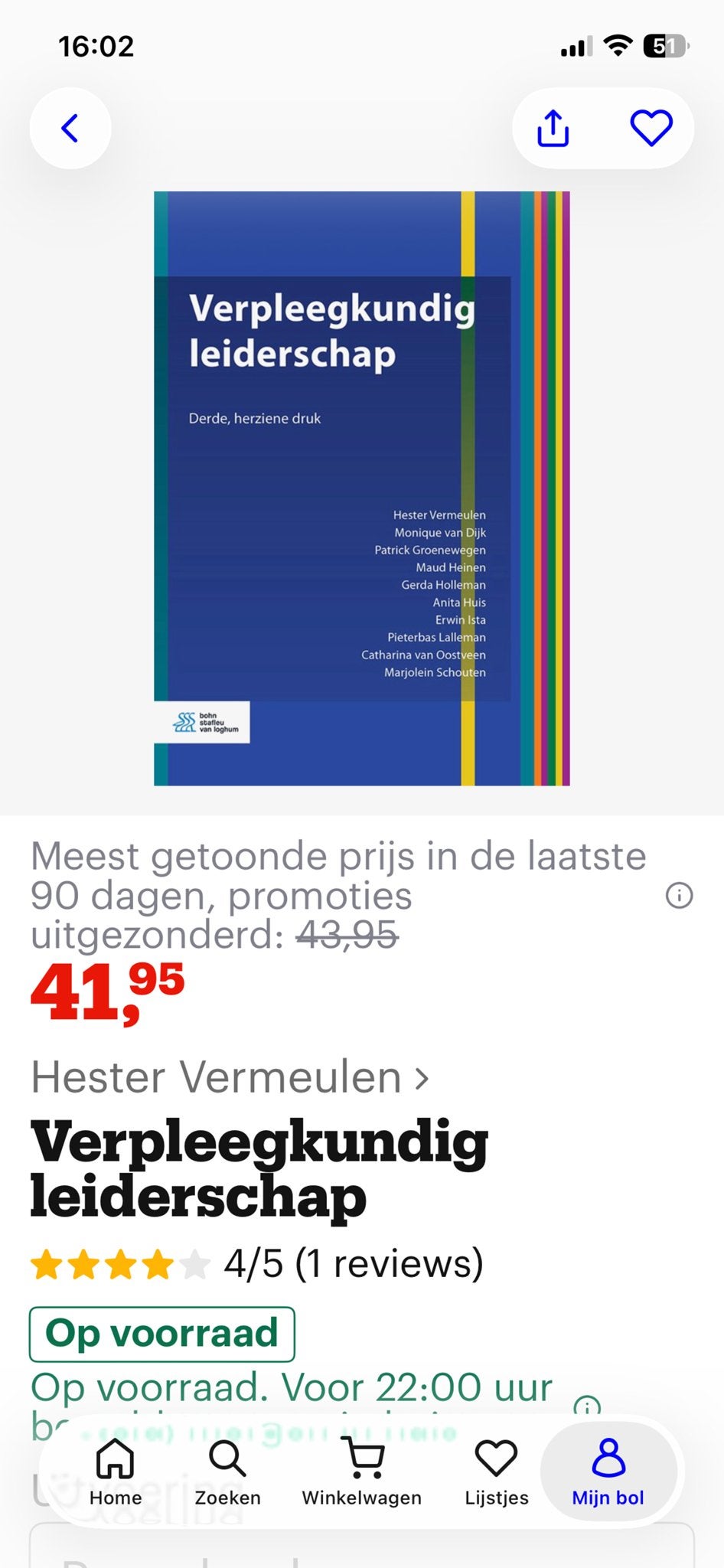 Verpleegkundig Leiderschap - Derde, herziene druk, Ophalen of Verzenden, Gamma, Zo goed als nieuw, HBO