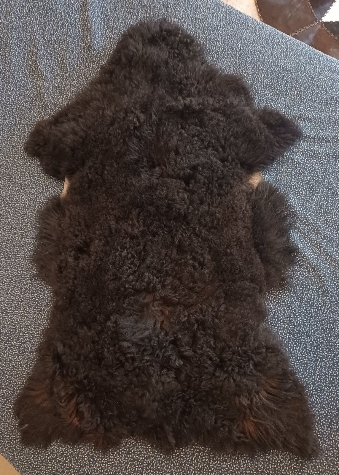 Unieke Grote Zwarte Langharige Schapenvacht - Nieuw, 100 tot 150 cm, Zwart, Nieuw, Overige vormen