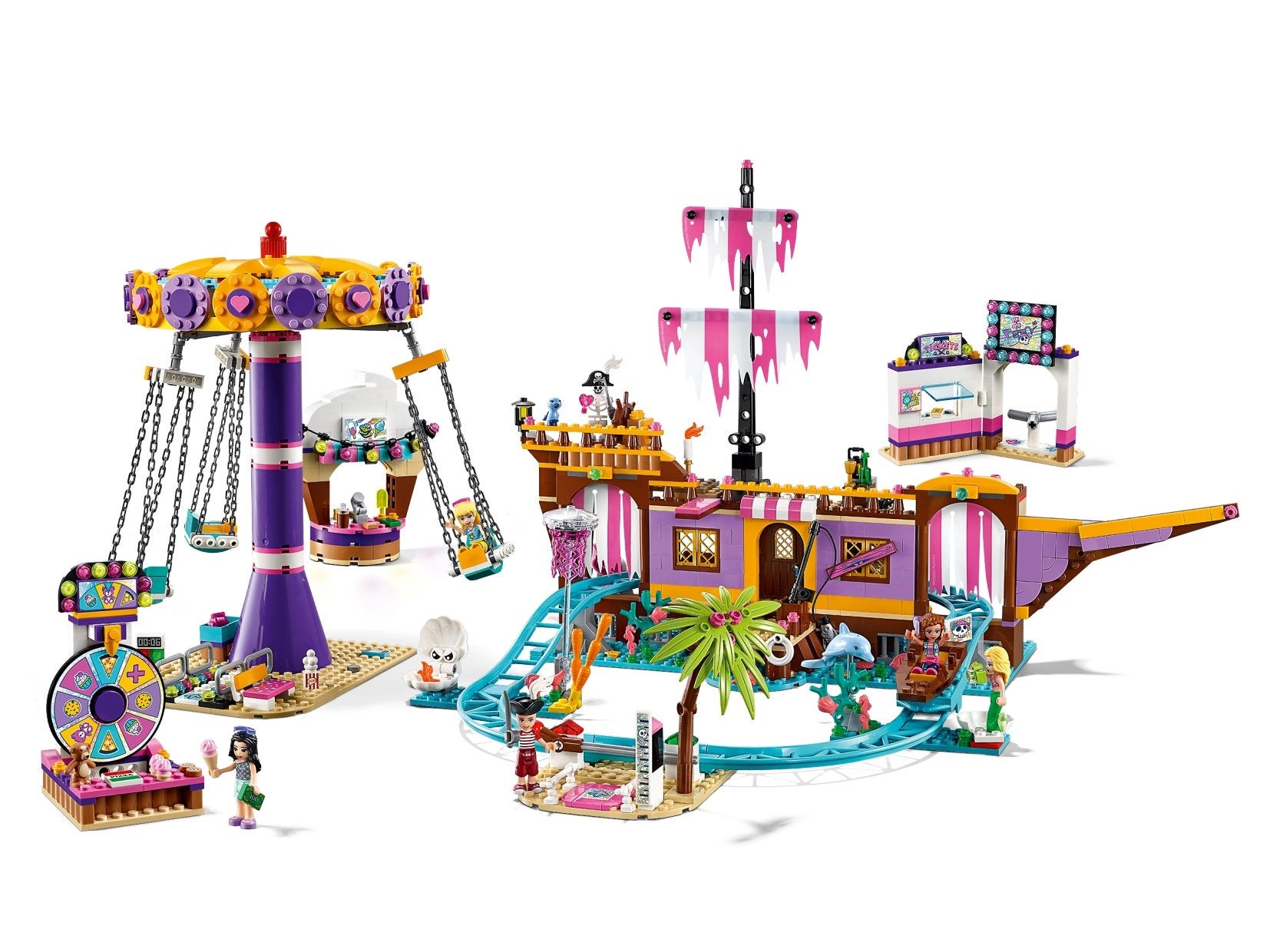 Lego Friends Heartlake City Pier en Kermisattractie 41375, Lego, Friends, Ophalen of Verzenden, Complete set