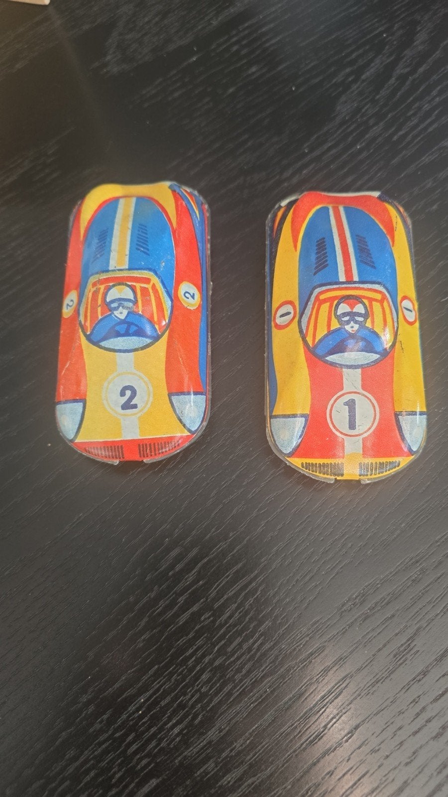 Vintage blikken raceauto's - Set van 2, Antiek en Kunst, Ophalen of Verzenden