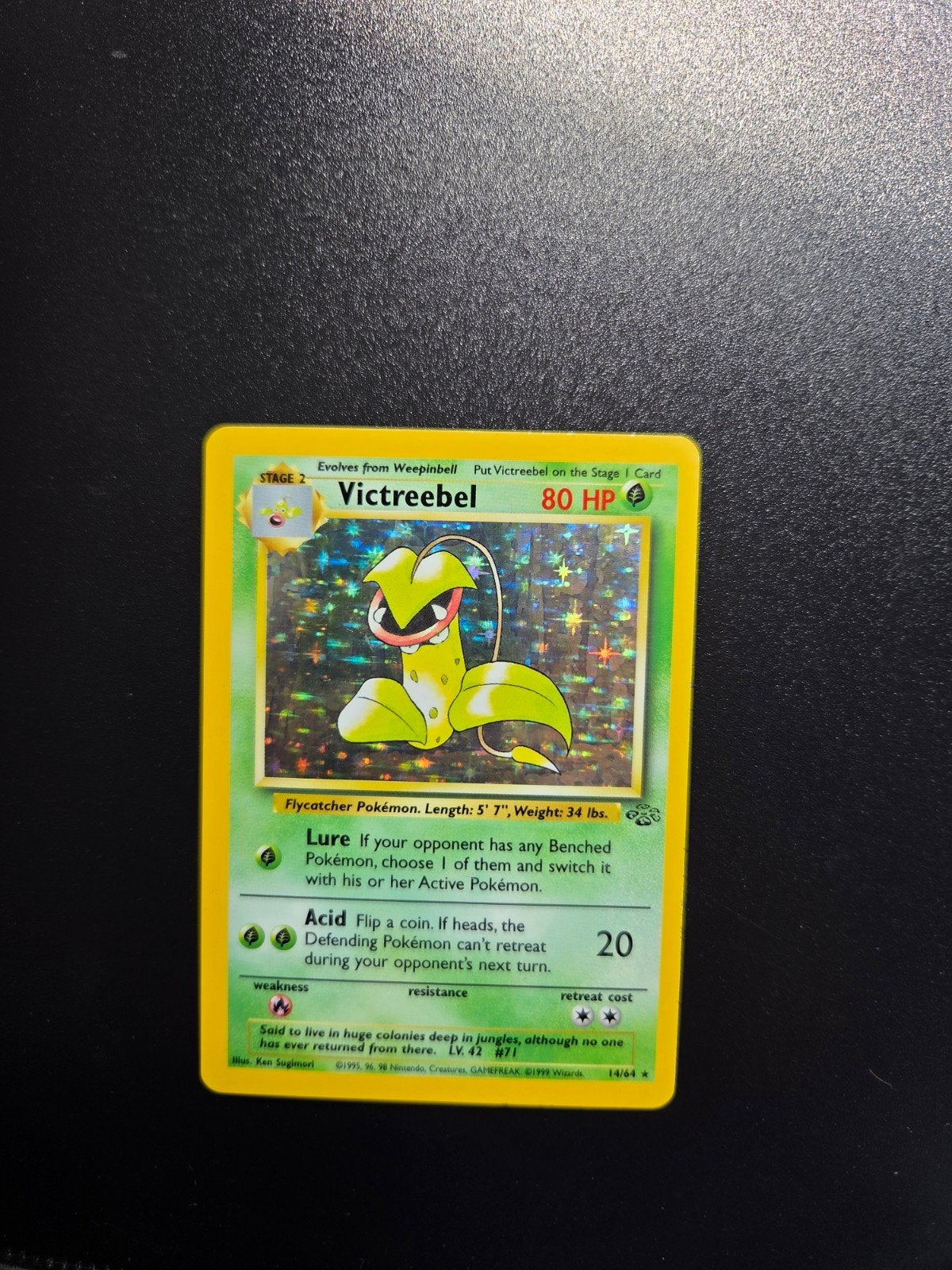Victreebel 14/64 Pokemon Jungle holo WOTC, Hobby en Vrije tijd, Verzamelkaartspellen | Pokémon, Ophalen of Verzenden, Zo goed als nieuw