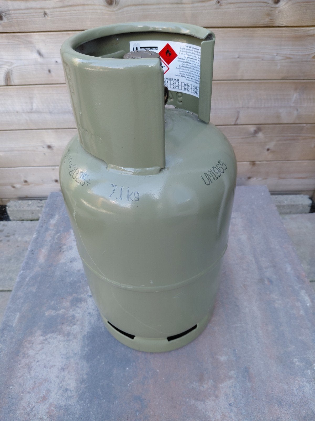 Gasfles  van 7.1 kg, Ophalen