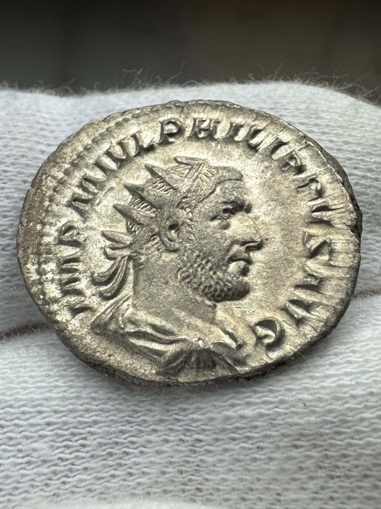 Philippus de Arabier - Antoninianus (244-249 n.chr.), Postzegels en Munten, Verzenden, Overige landen, Losse munt, Zilver
