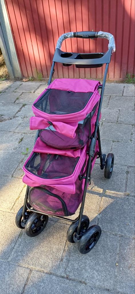 Nieuwe Ibiyaya dubbeldekker hondenbuggy, Dieren en Toebehoren, Ophalen, Nieuw