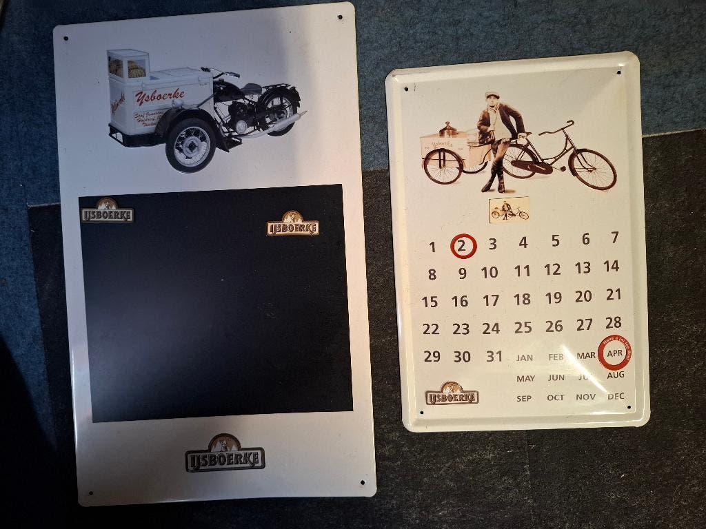 reclamebordjes IJSBOERKE, Ophalen of Verzenden, Zo goed als nieuw, Reclamebord