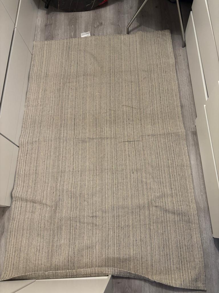 Nieuw IKEA TIPHEDE vloerkleed 120x180 cm gladgeweven, 100 tot 150 cm, Beige, Nieuw, 150 tot 200 cm