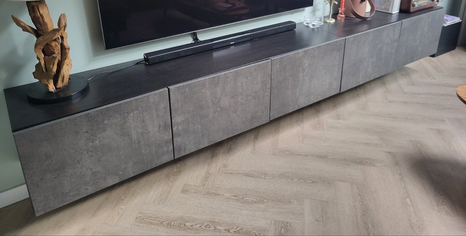 Besta tv meubel 300 cm breed, Ophalen, Gebruikt, 200 cm of meer, Minder dan 100 cm