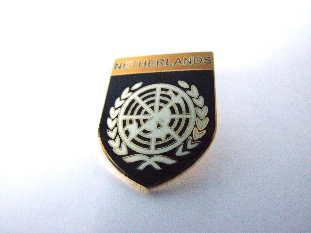 Embleem,Pin,VN,UN,Unifil,Netherlands, Verzenden, Landmacht, Nederland, Embleem of Badge
