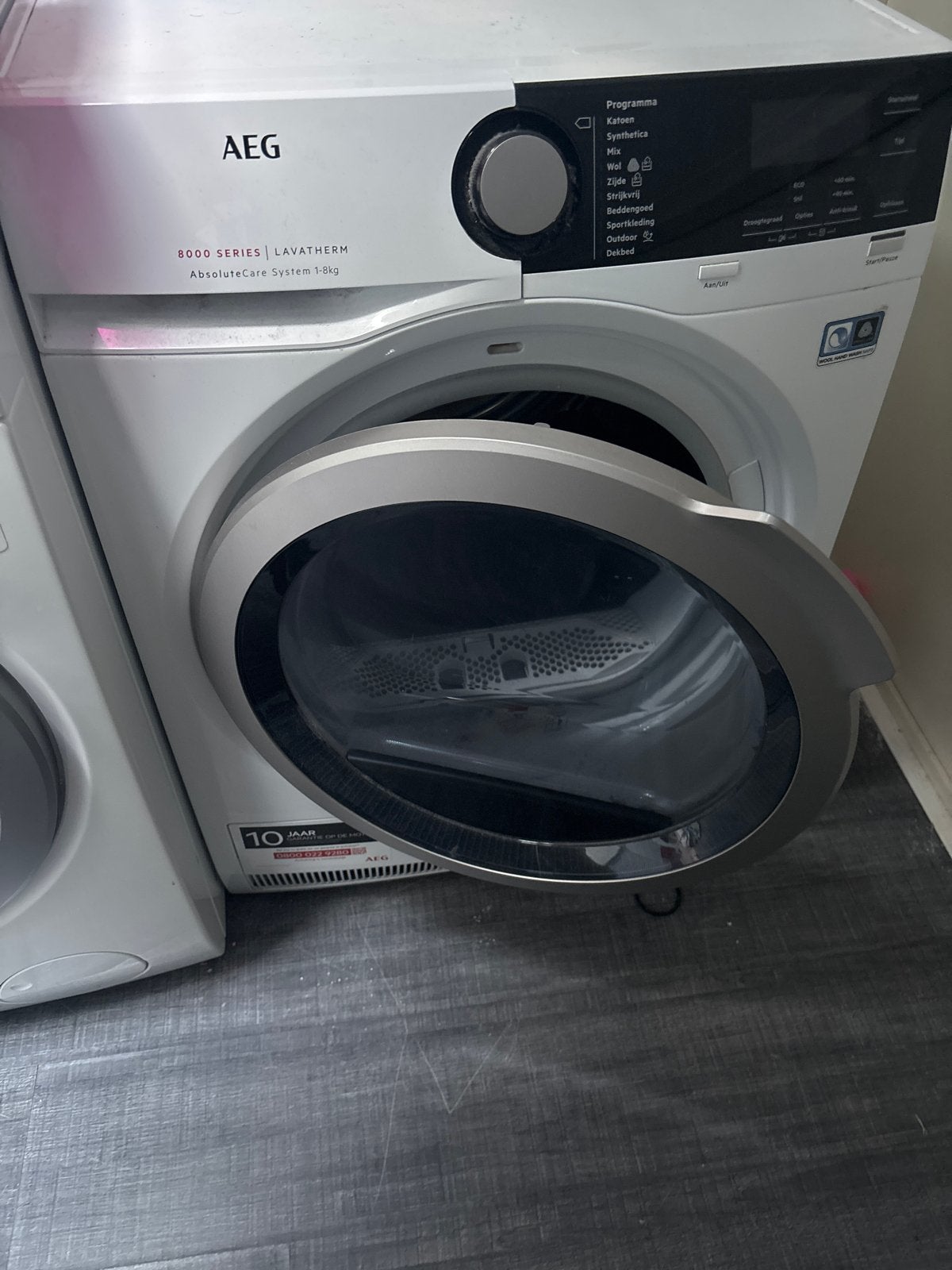 AEG Lavatherm 8000 Series AbsoluteCare LEES ADVERTENTIE, 6 tot 8 kg, Ophalen of Verzenden, Zo goed als nieuw, Voorlader