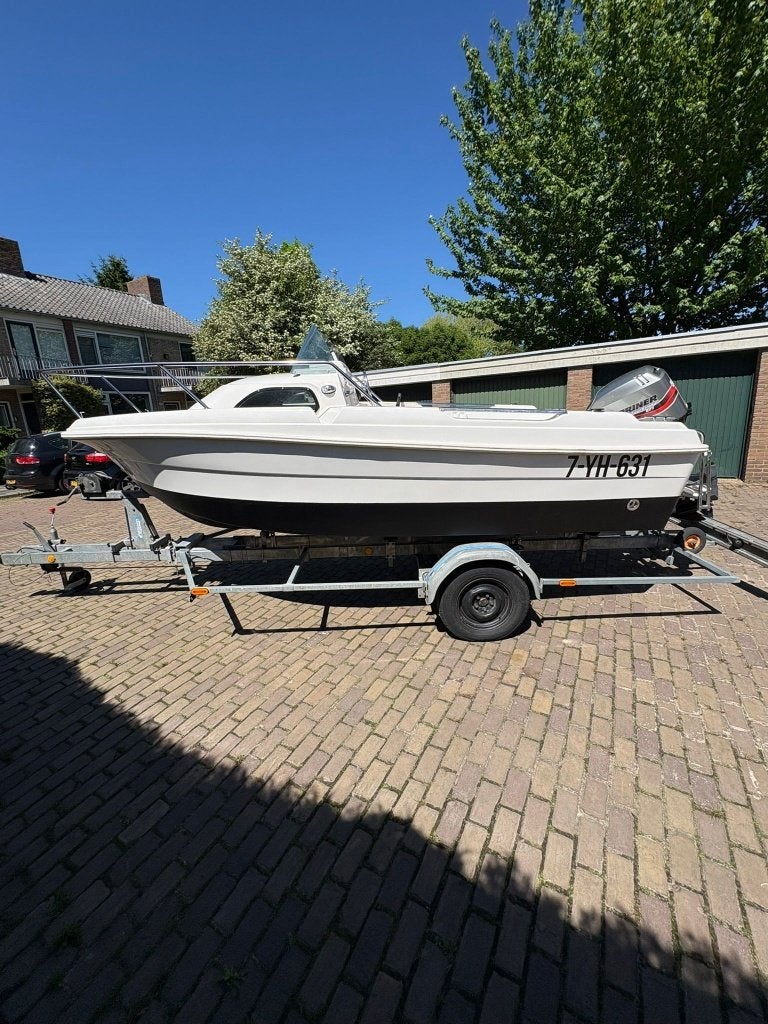 Jeanneau Merry Fisher 480 50 pk Mariner, Gebruikt, Viertaktmotor, 5 m, 50 pk