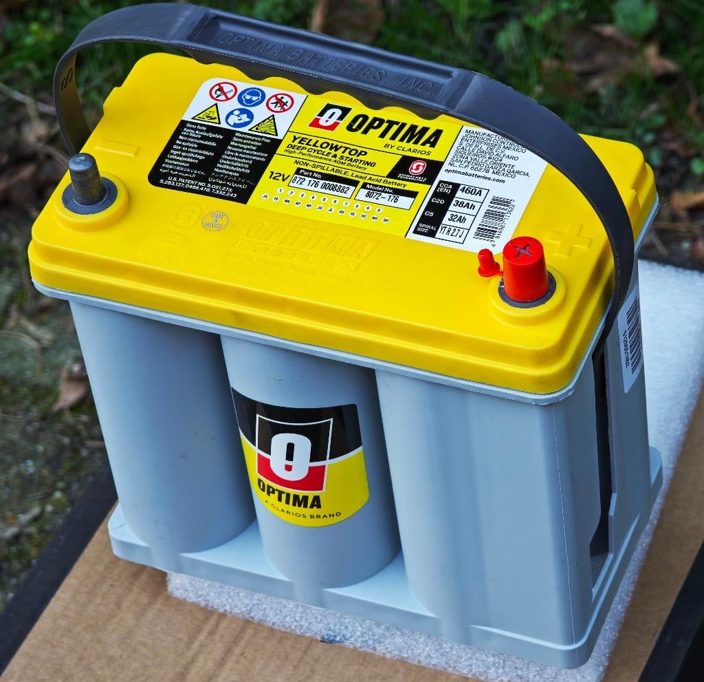 Optima Yellowtop YTR2.7 AGM accu - 12V 38 Ah 460A, Auto-onderdelen, Ophalen, Nieuw