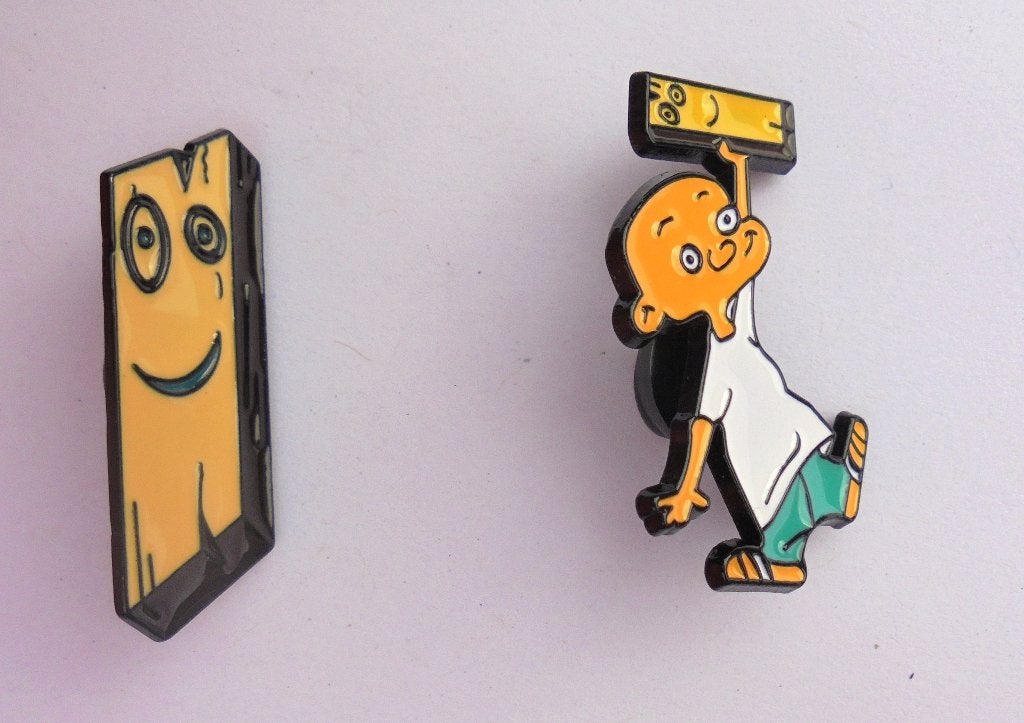 Jonny 2x4 en Plank pins - Ed, Edd n Eddy, Verzamelen, Ophalen of Verzenden, Zo goed als nieuw, Figuurtje, Speldje of Pin