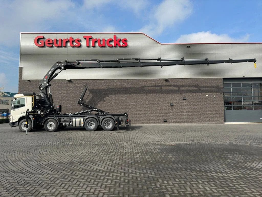 Volvo FMX 500 8X4 HIAB HAAKARM + HIAB 548 E-8 KRAAN/KRAN/CRA, Automaat, Achterwielaandrijving, Wit, Bedrijf