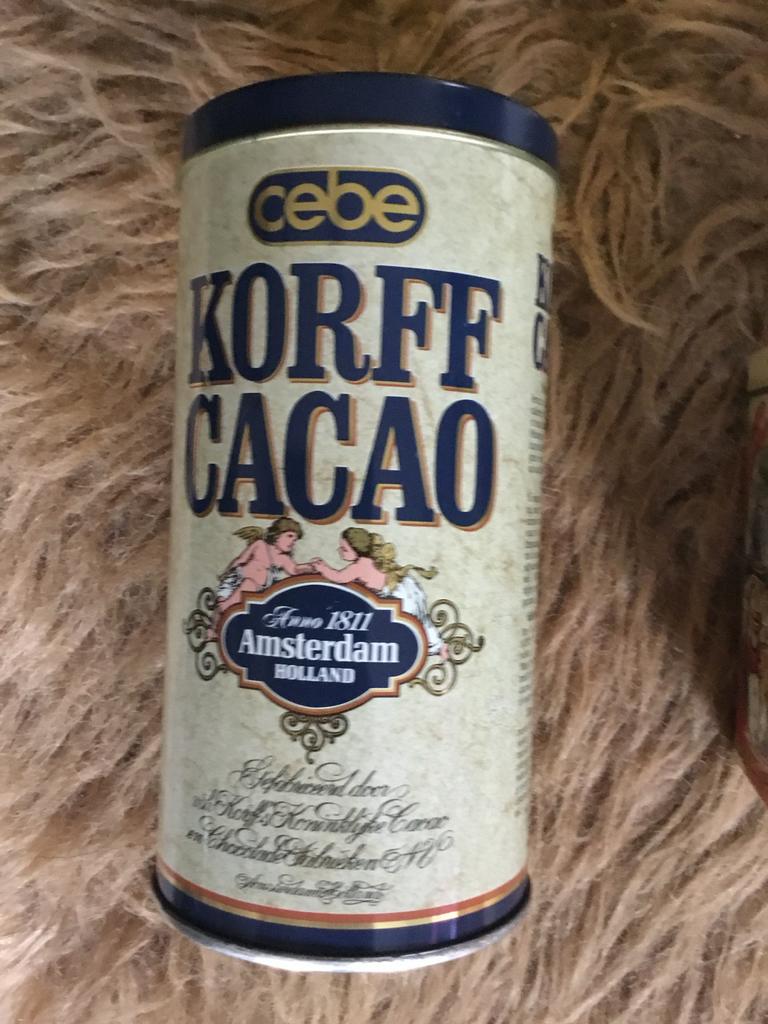 Vintage CeBe Korff Cacao Blik - Anno 1811 Amsterdam, Ophalen of Verzenden, Gebruikt, Overige, Overige merken