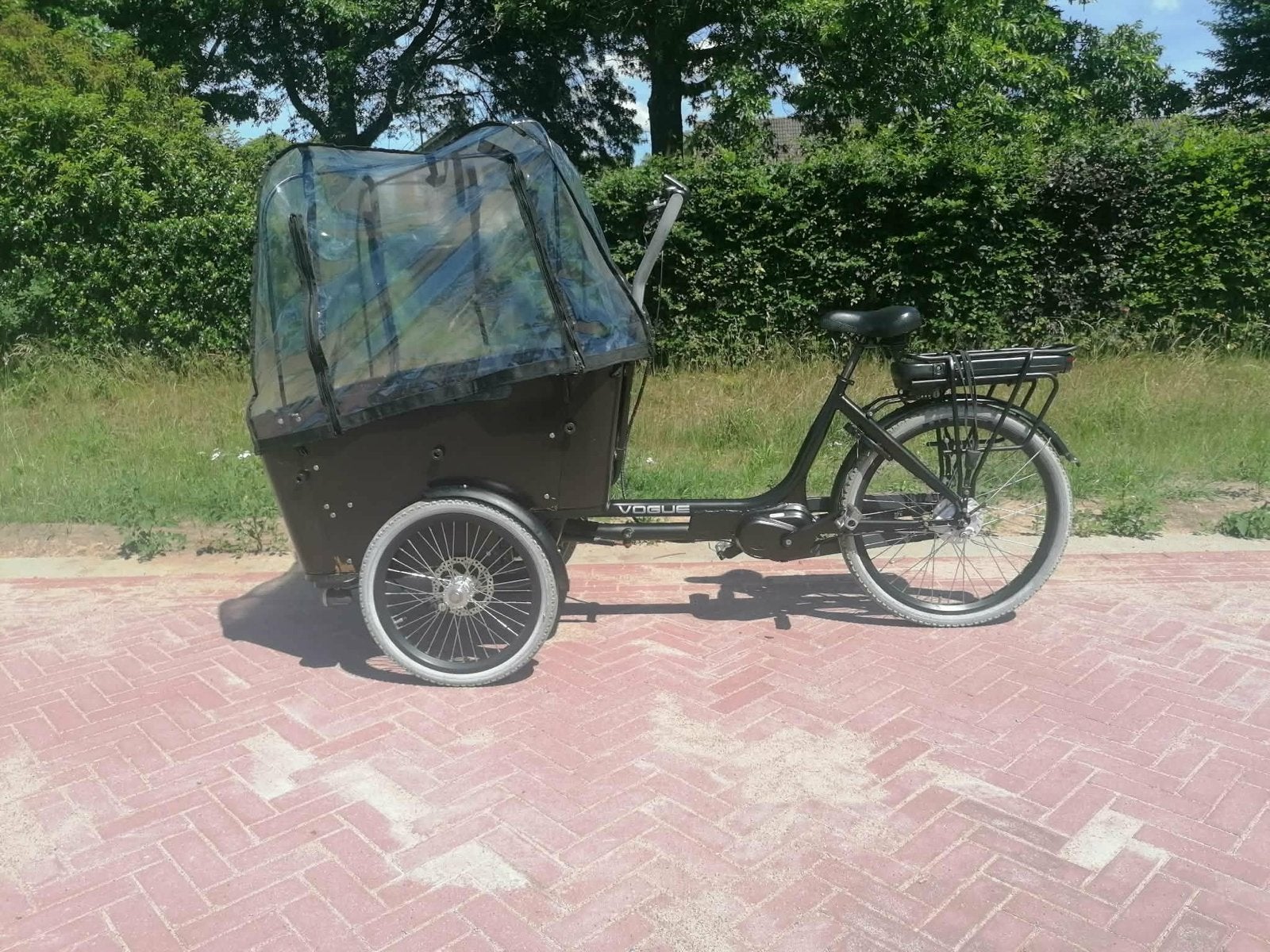 Elektrische Vogue Carry 3 Bakfiets met Huif, Gebruikt, 3 kinderen, Elektrisch, Ophalen