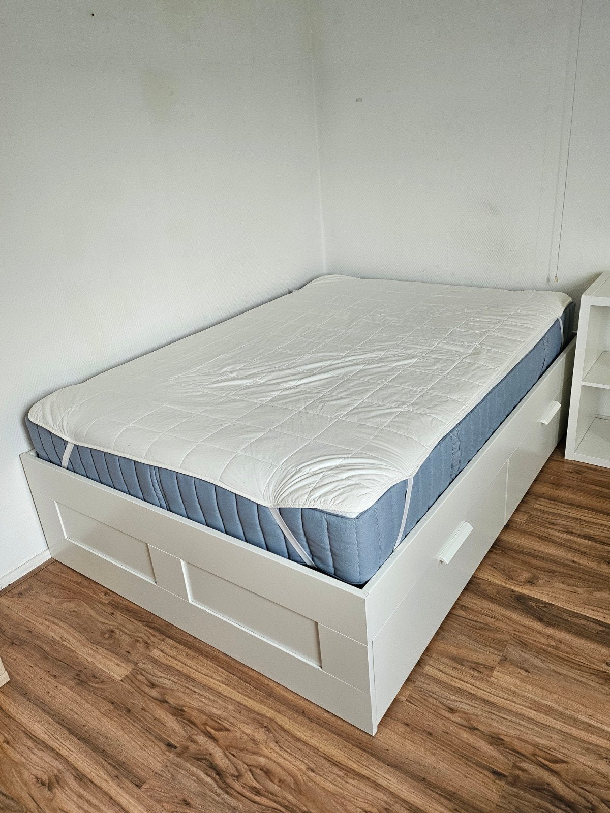 Bed 200x140, Ophalen, Eenpersoons, Wit, 140 cm