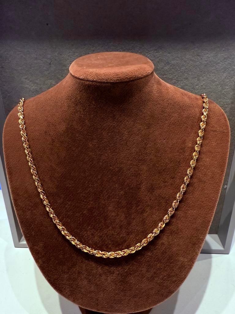 14 karaats gouden rope chain ketting massief goud 48,20 gram, Ophalen of Verzenden, Nieuw, Geel, Goud