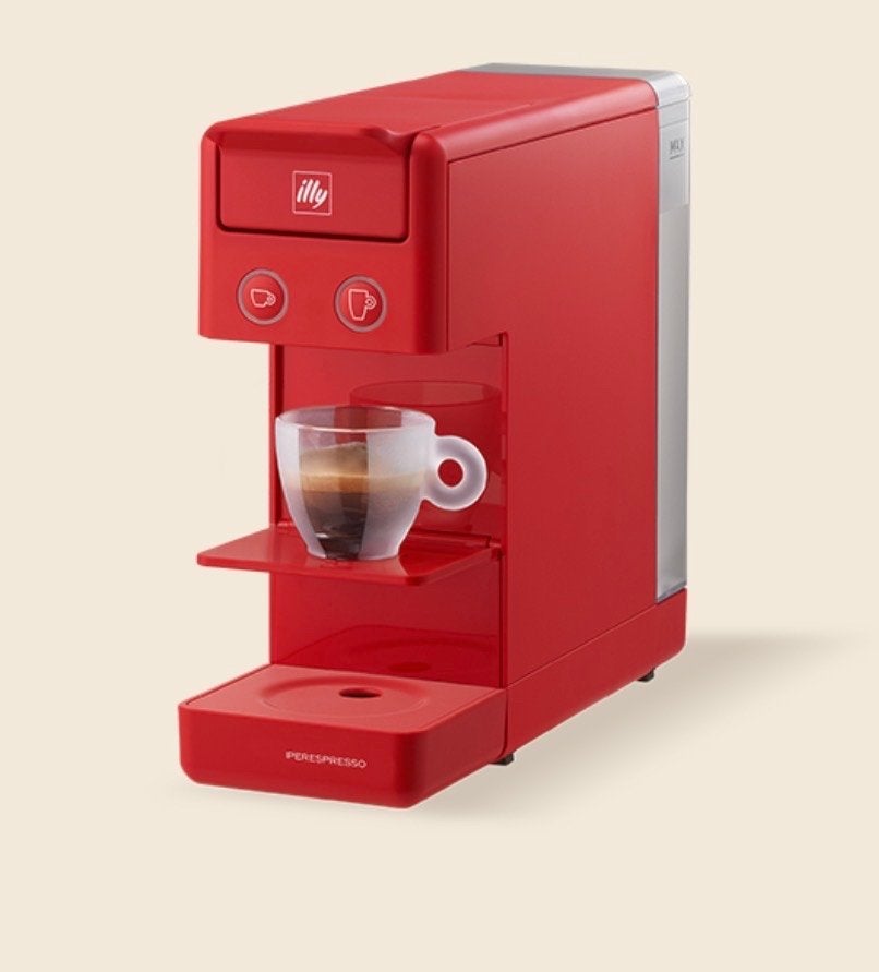 Illy Iperespresso koffiemachine - Zo goed als nieuw, Ophalen, Zo goed als nieuw, Koffiemachine, Koffiepads en cups