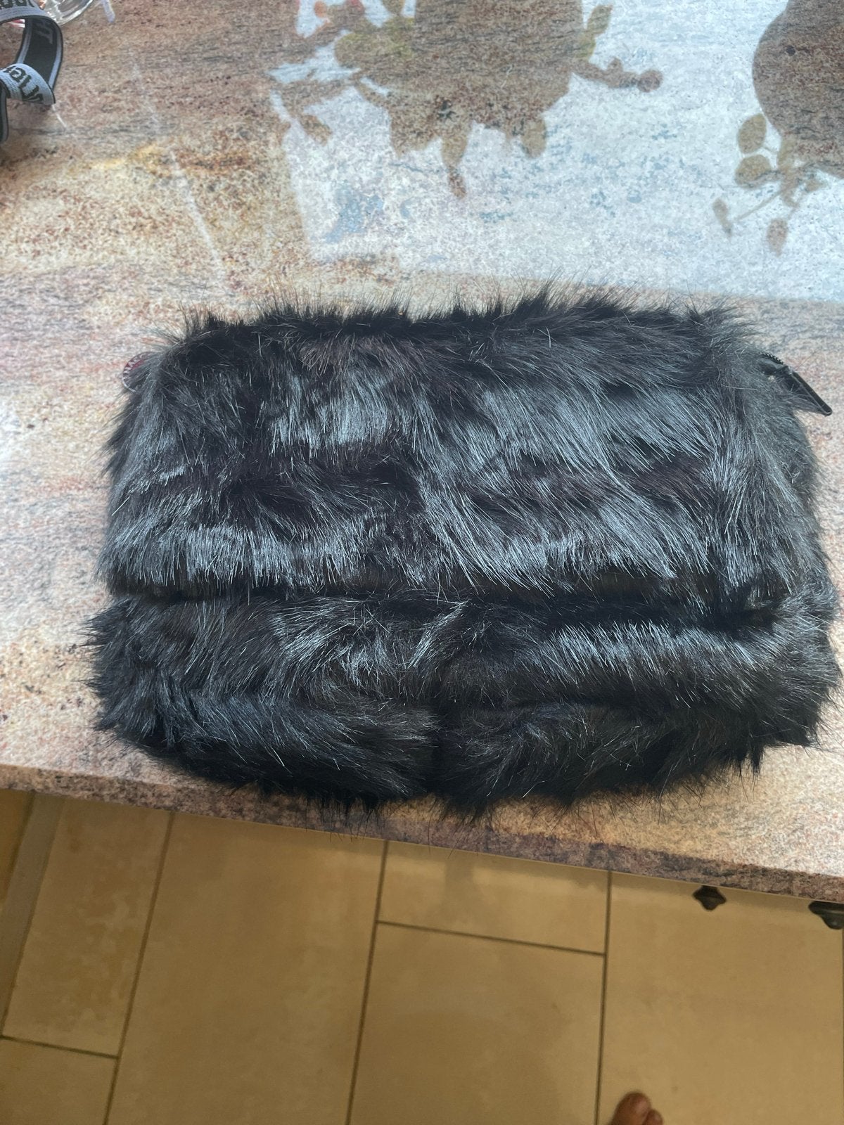 Zwarte faux fur schoudertas Diana & Co Firenze, Ophalen of Verzenden, Nieuw, Zwart, Schoudertasje