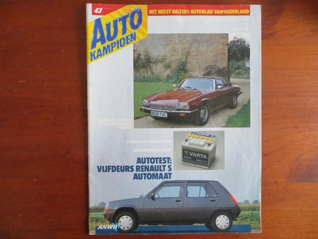 Autokampioen 43 1985 Jaguar XJS 12 cil. Cabrio, Renault 5, Ophalen of Verzenden, Zo goed als nieuw, Renault