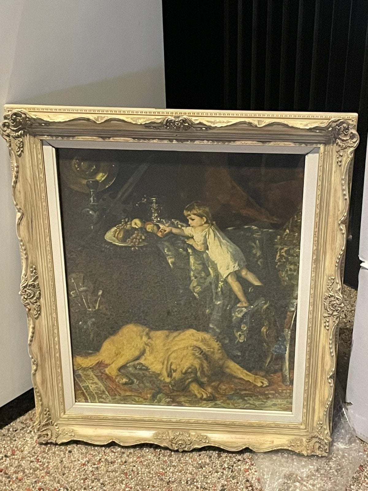 Schilderij Kind met Hond, Ophalen