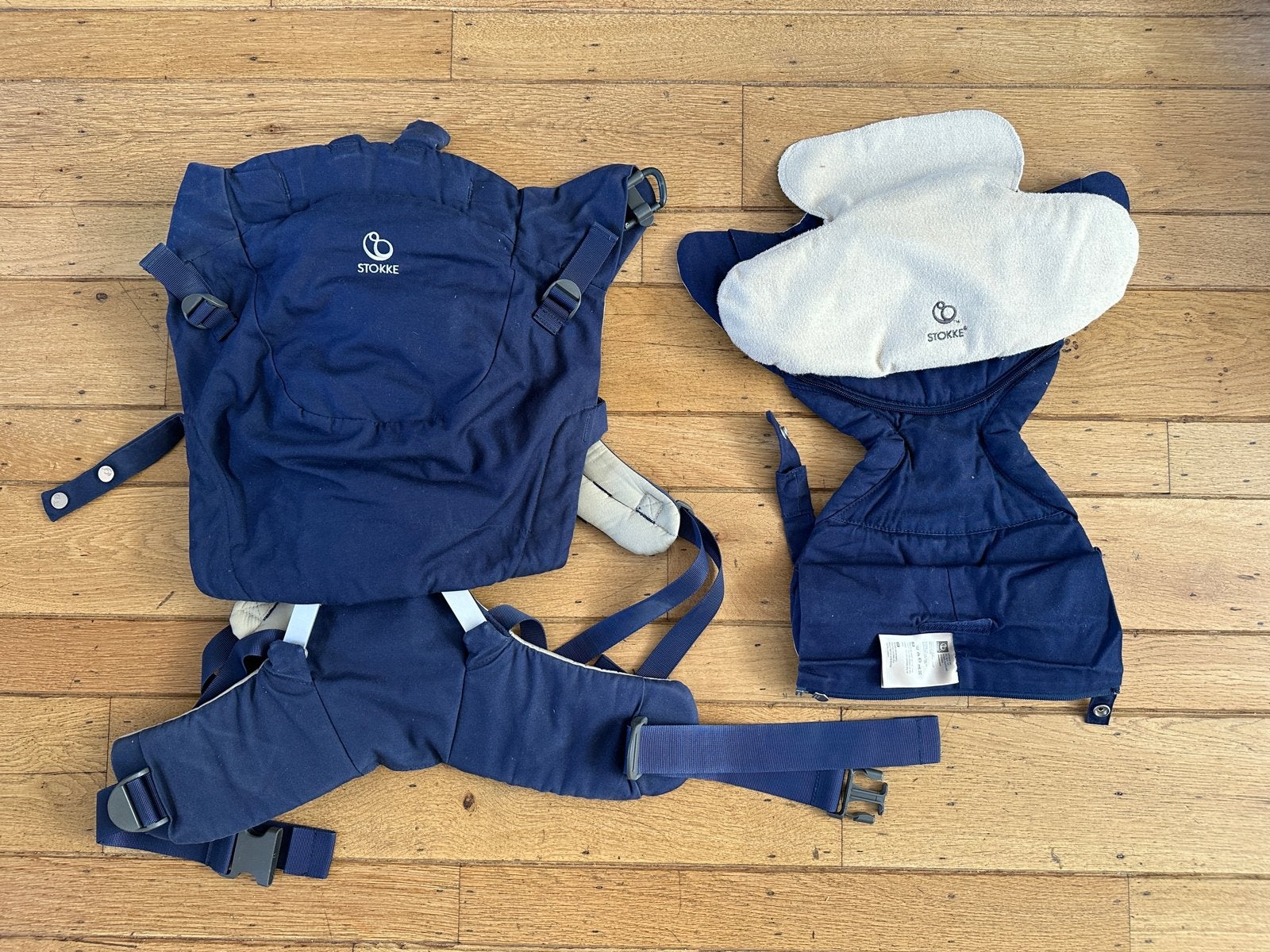 Stokke MyCarrier Draagzak (Front & Back) + 2x Bib, Overige merken, Gebruikt, Buik of Rug, Ophalen of Verzenden