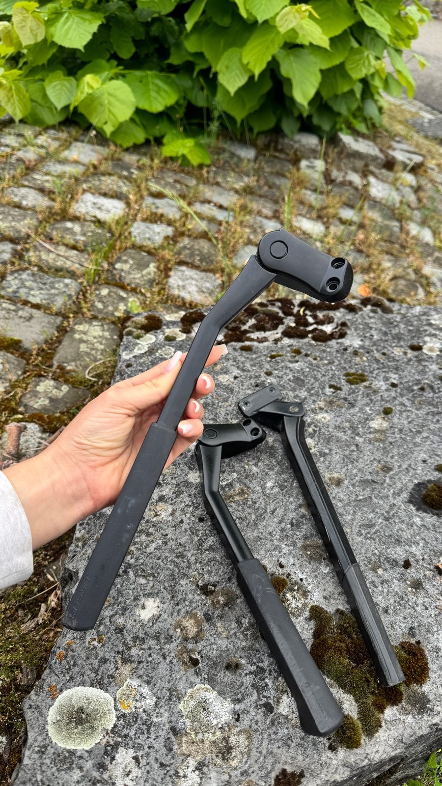 Verstelbare fietsstandaard - 3 stuks, Fietsen en Brommers, Fietsonderdelen, Gebruikt, Overige typen, Aluminium, Stadsfiets, Ophalen of Verzenden