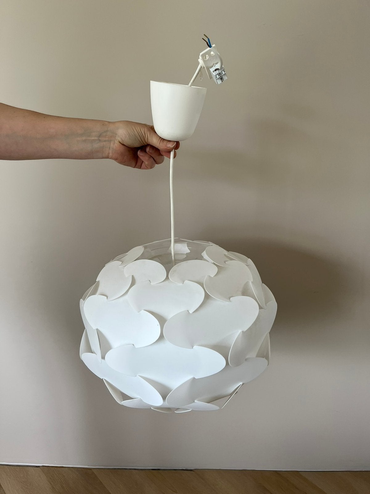 Witte IKEA Fillsta hanglamp, Ophalen, Zo goed als nieuw, Kunststof