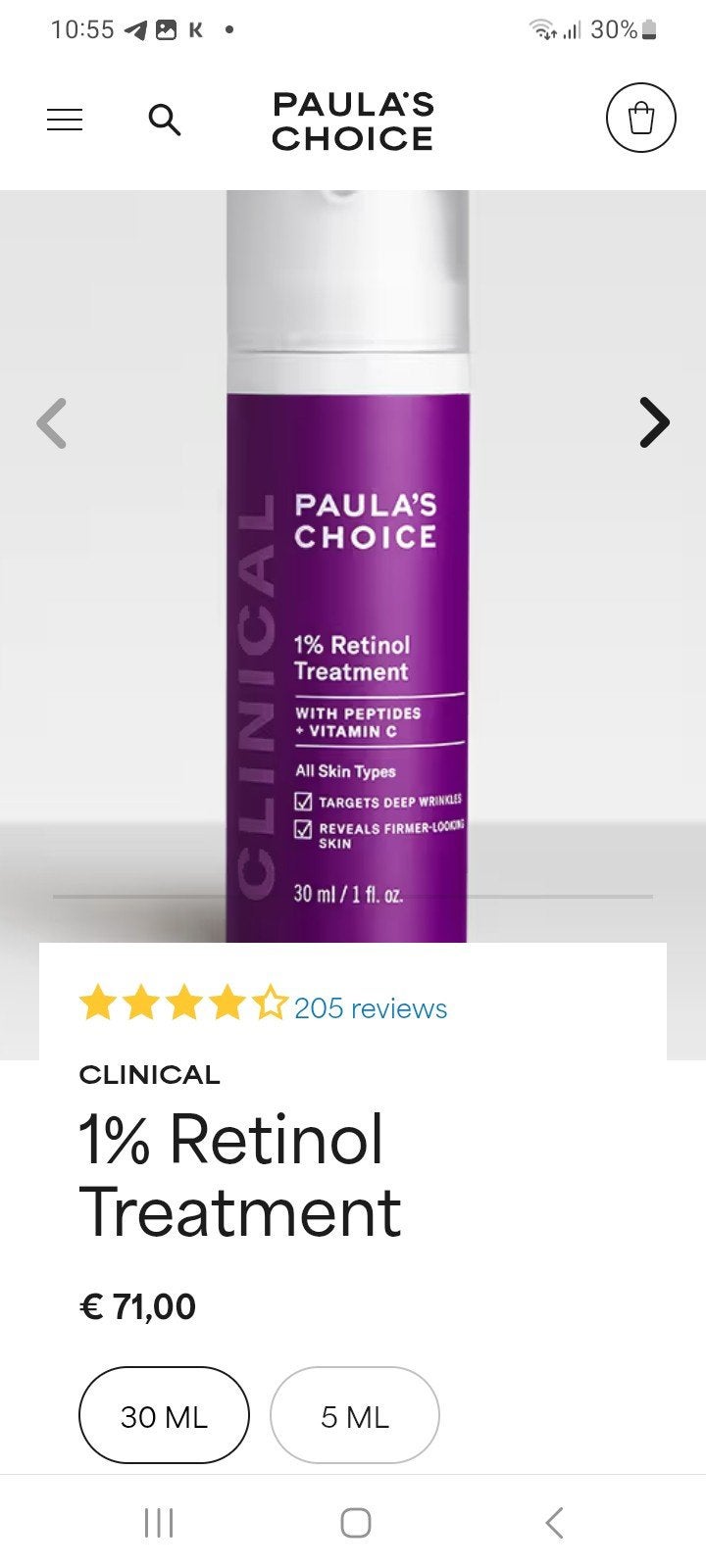 NIEUW Paula's Choice Clinical 1% Retinol Treatment, Ophalen of Verzenden, Nieuw, Gehele gezicht