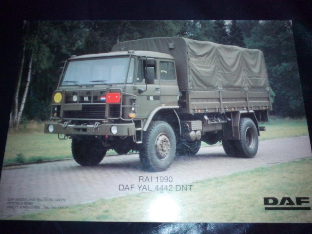Militaire DAF YAL 4442 DNT brochure folder RAI 1990, Ophalen of Verzenden, Zo goed als nieuw, Overige merken