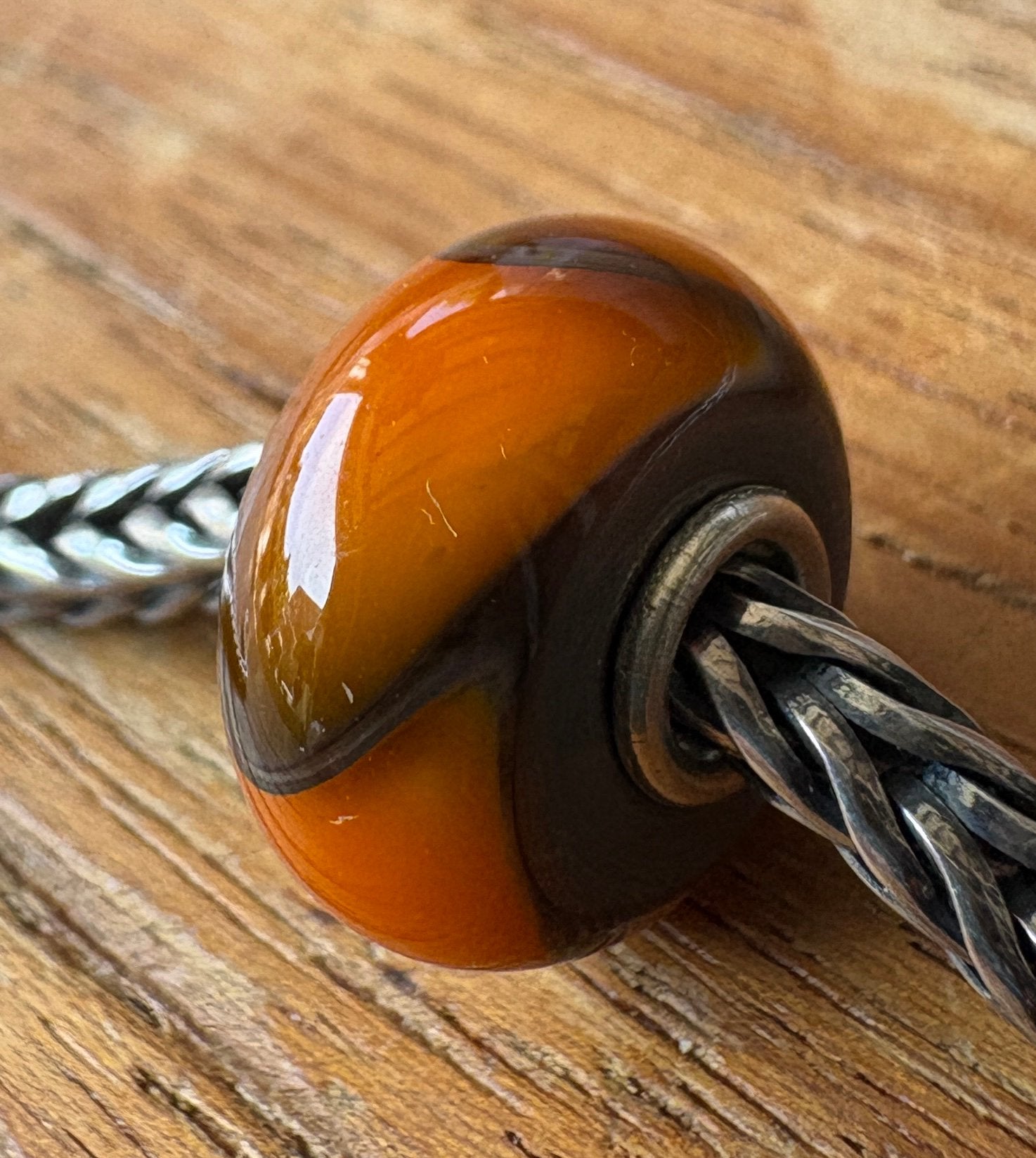 Trollbeads Retired Oranje Gordeldier NIEUW, Verzenden, Nieuw, Glas of Kristal, Trollbeads