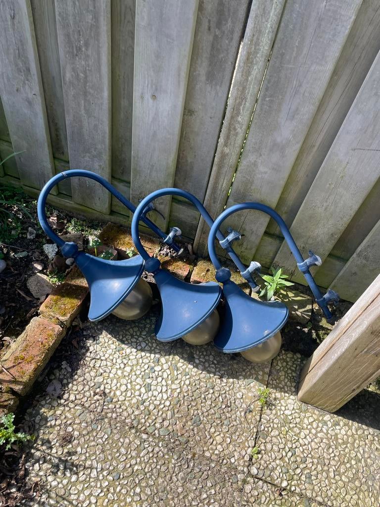 Lantaarnpaal met 3 lampen, Tuin en Terras, Buitenverlichting, Ophalen, Gebruikt, Staande lamp, Netvoeding