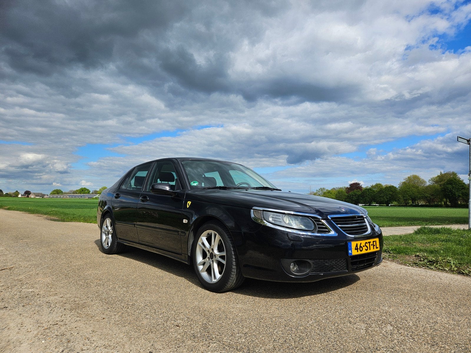 Saab 9-5 2.3 Turbo Aero Sport Sedan AUT 2006 Zwart, Auto's, 1800 kg, Zwart, 4 cilinders, 2290 cc
